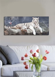 Wallity Reloj de Pared Decorativo de Lienzo Multicolor 30 x 70 cm